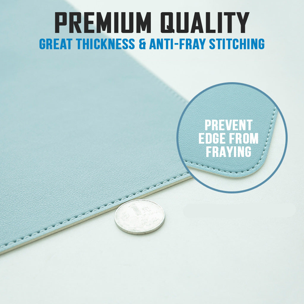 Waterproof Leather Desk Mouse Pad Cherry Red Large Desktop Table Mat Laptop Computer Accessories Keyboard Mousepad