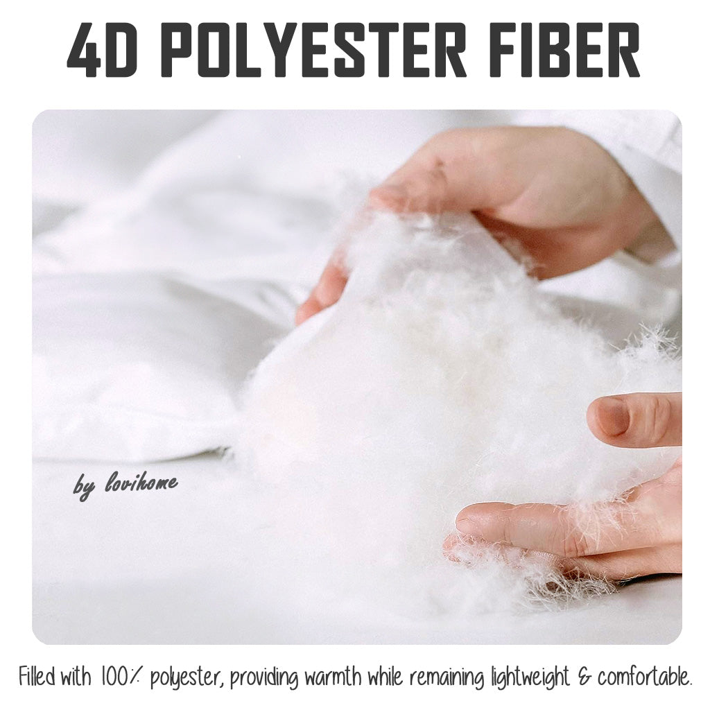 Quilt Insert Comforter Single Bed 150cm x 198cm Blanket Microfiber Fabric 4D Polyester Fiber