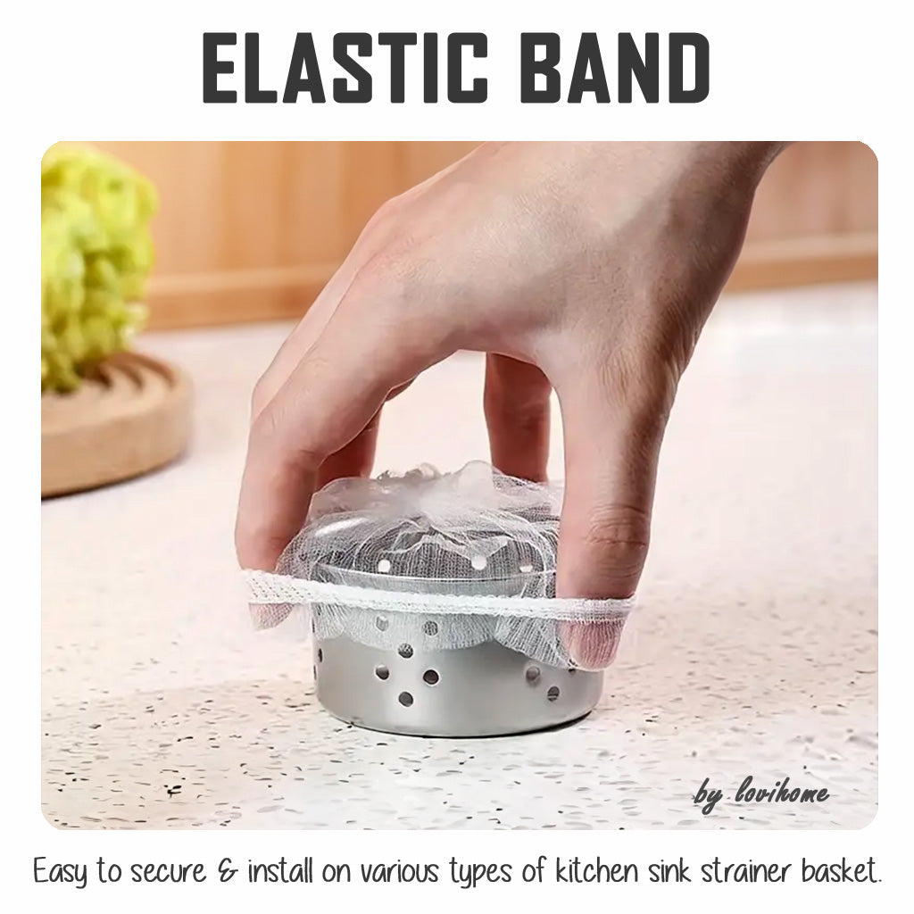 Disposable Sink Filter 25pcs Pack Drainage Mesh Net Kitchen Sink Strainer