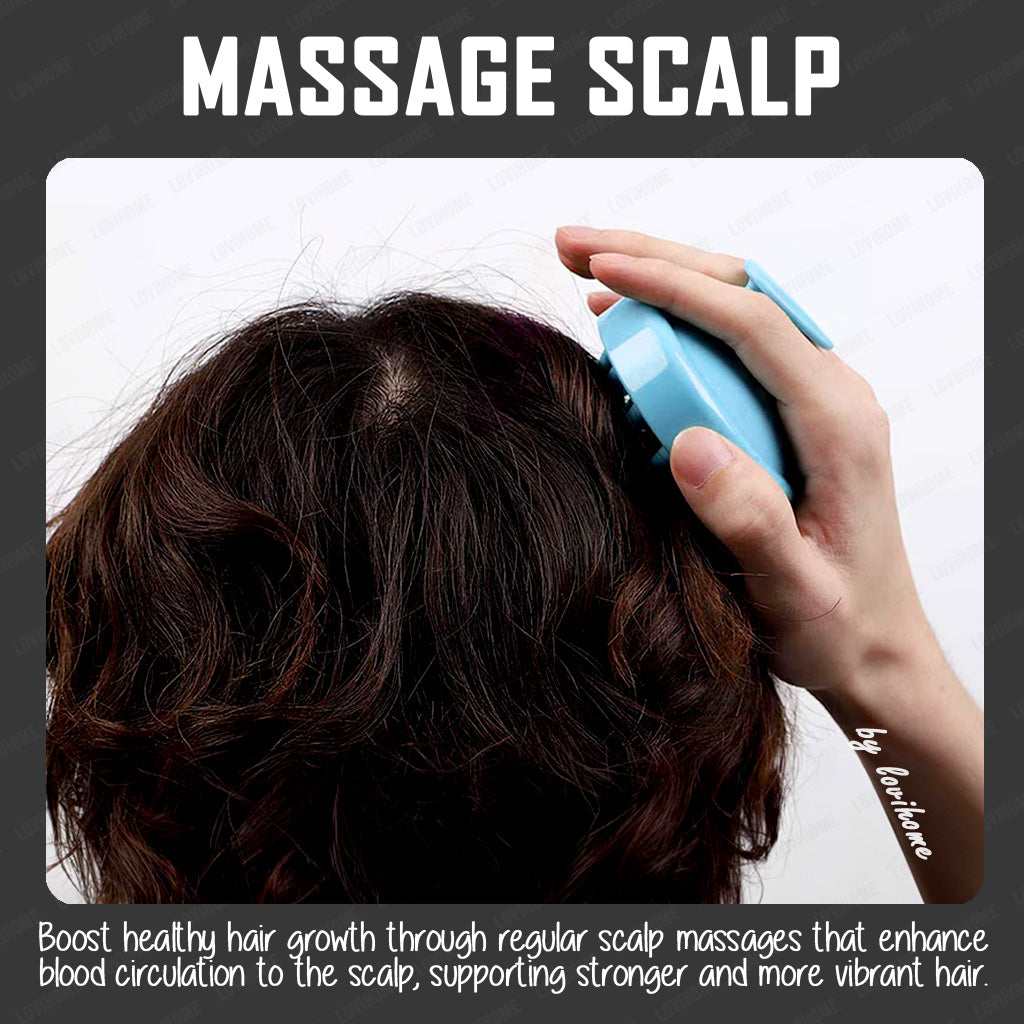 Scalp Shampoo Massage Blue Brush Detangle Hair Comb Head Massager