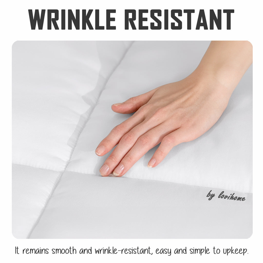 Quilt Insert Comforter Single Bed 150cm x 198cm Blanket Microfiber Fabric 4D Polyester Fiber