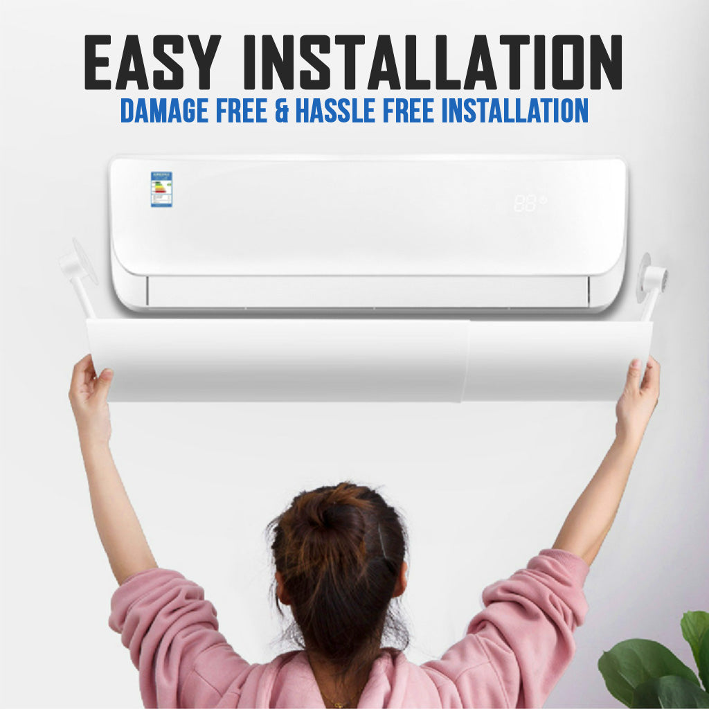 Retractable Air Conditioner Shield With Holes Anti-Blowing Cover AC Windshield