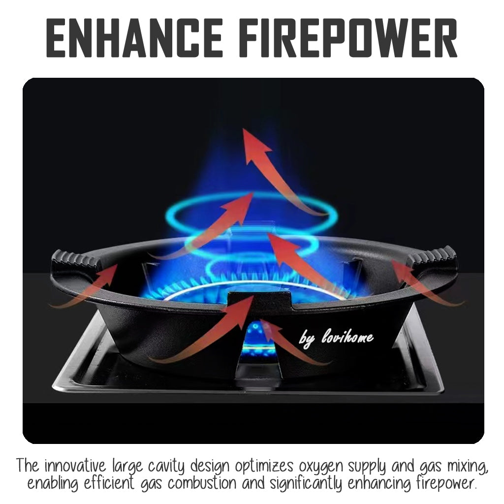 Universal Gas Hob Stove 5 Grates Support Rack Windproof Cover Cast Iron Windshield Non-slip Bracket Small Pot Holder