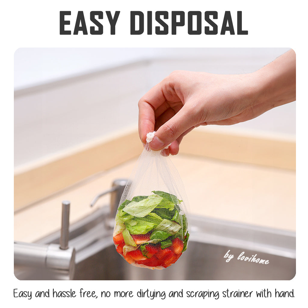 Disposable Sink Filter 25pcs Pack Drainage Mesh Net Kitchen Sink Strainer