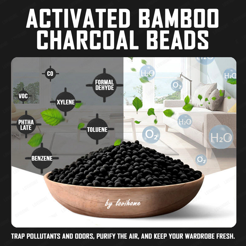 Refillable Wardrobe Moisture Absorber Closet Cabinet Dehumidifier Refill Activated Charcoal Bead
