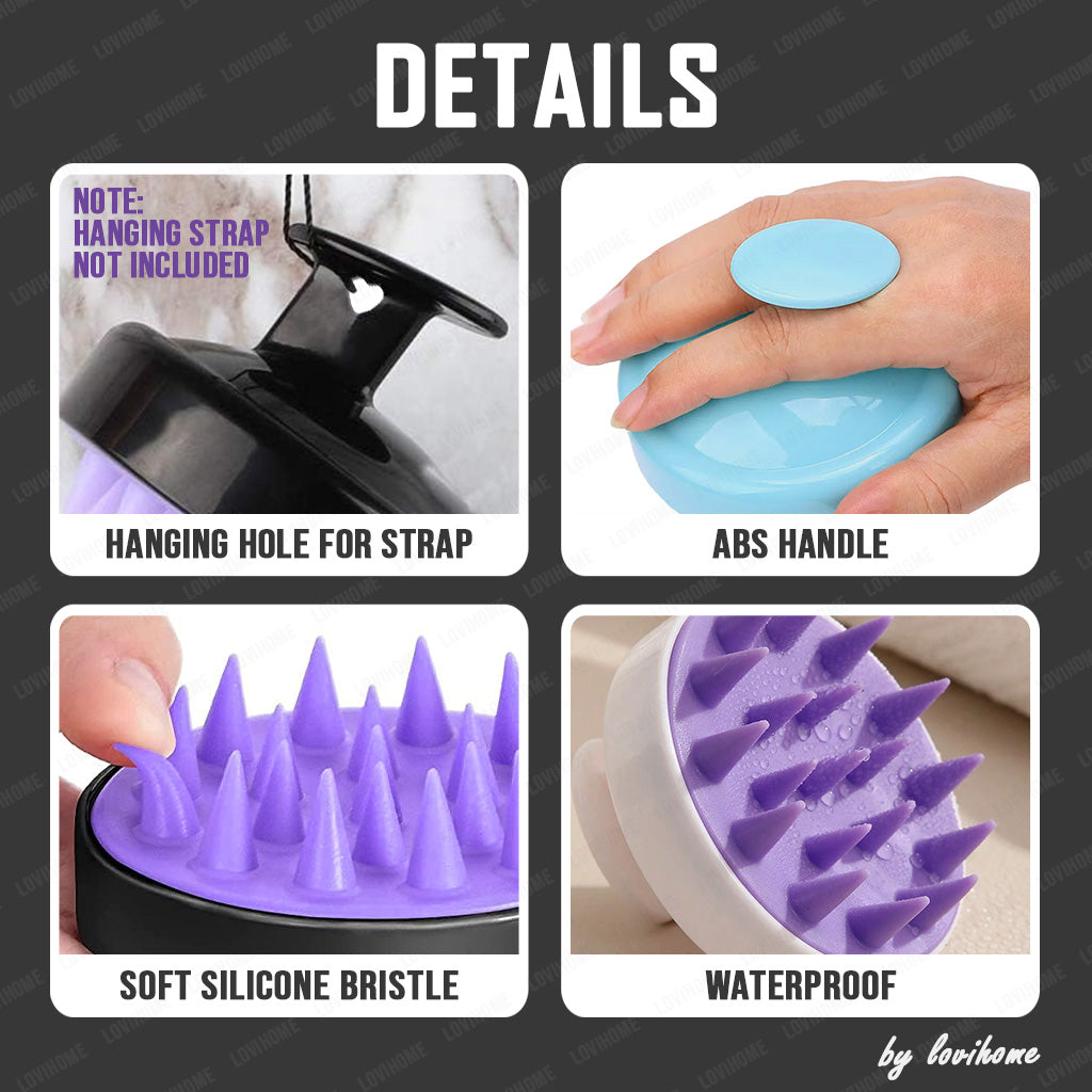 Scalp Shampoo Massage Blue Brush Detangle Hair Comb Head Massager