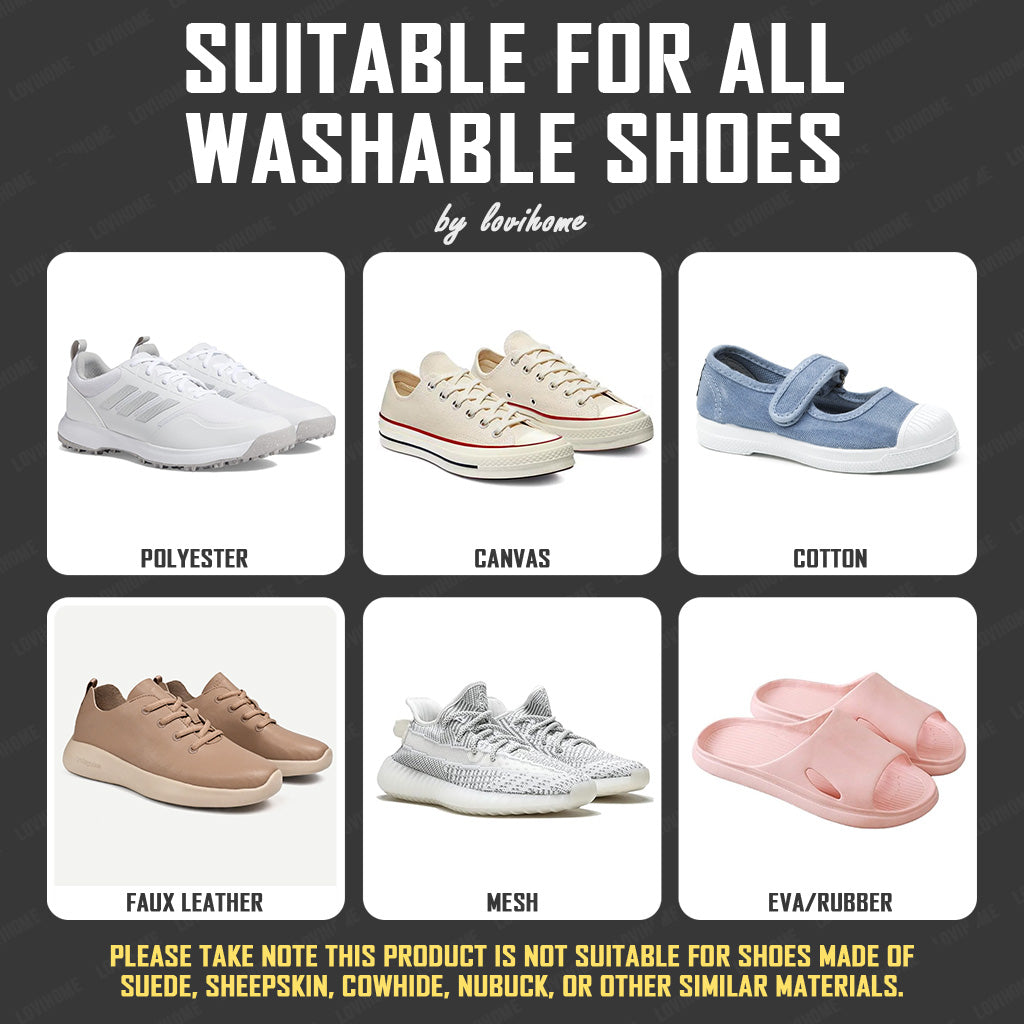 White Shoes Cleaner Foam Wash-Free Sneaker Whitener Shoe Stain Remover Spray