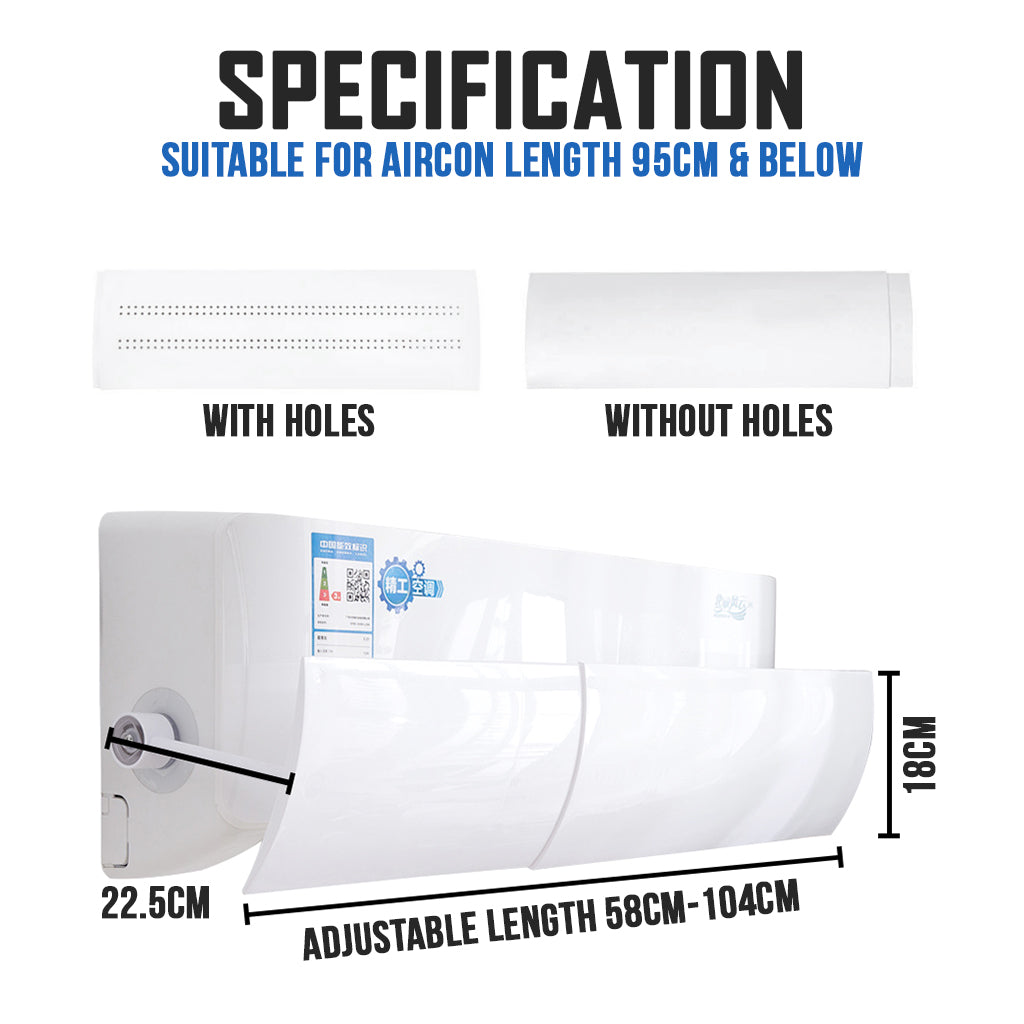 Retractable Air Conditioner Shield Without Holes Anti-Blowing Cover AC Windshield