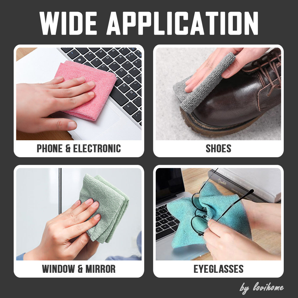 Disposable Microfiber Cleaning Cloth 2 Box Green 20pcs Kitchen Wipe Table Towel