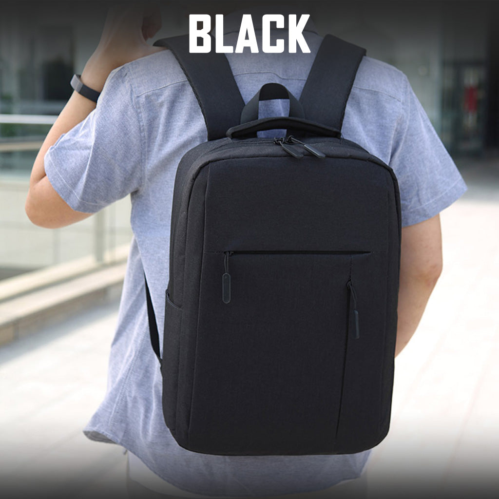 Laptop Backpack Black 15.6 Inch with USB Port Men Woman Business Work Travel Bags Canvas Shoulder Bag