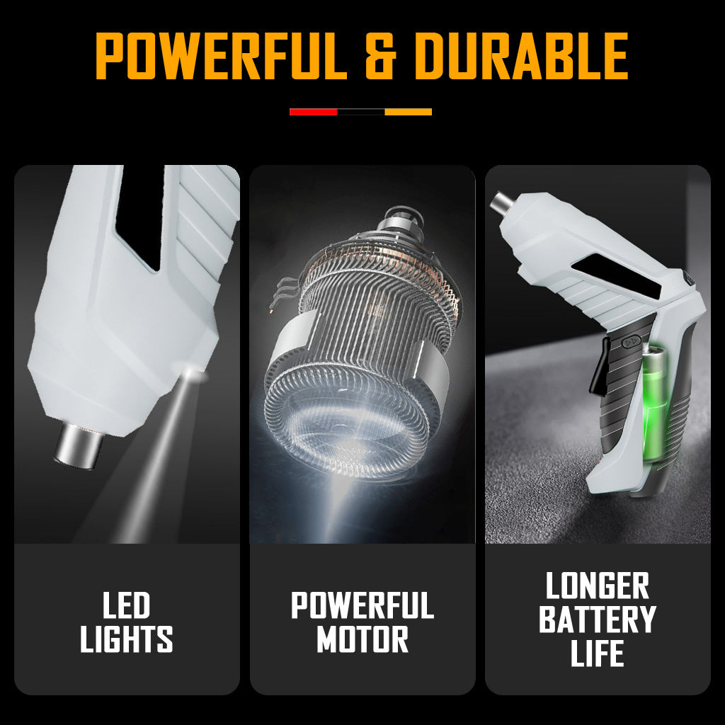 Premium Black Electric Screwdriver Drill Set USB 3.6V Mini Power Screw Driver Tools Home Tool Kit Box 电钻