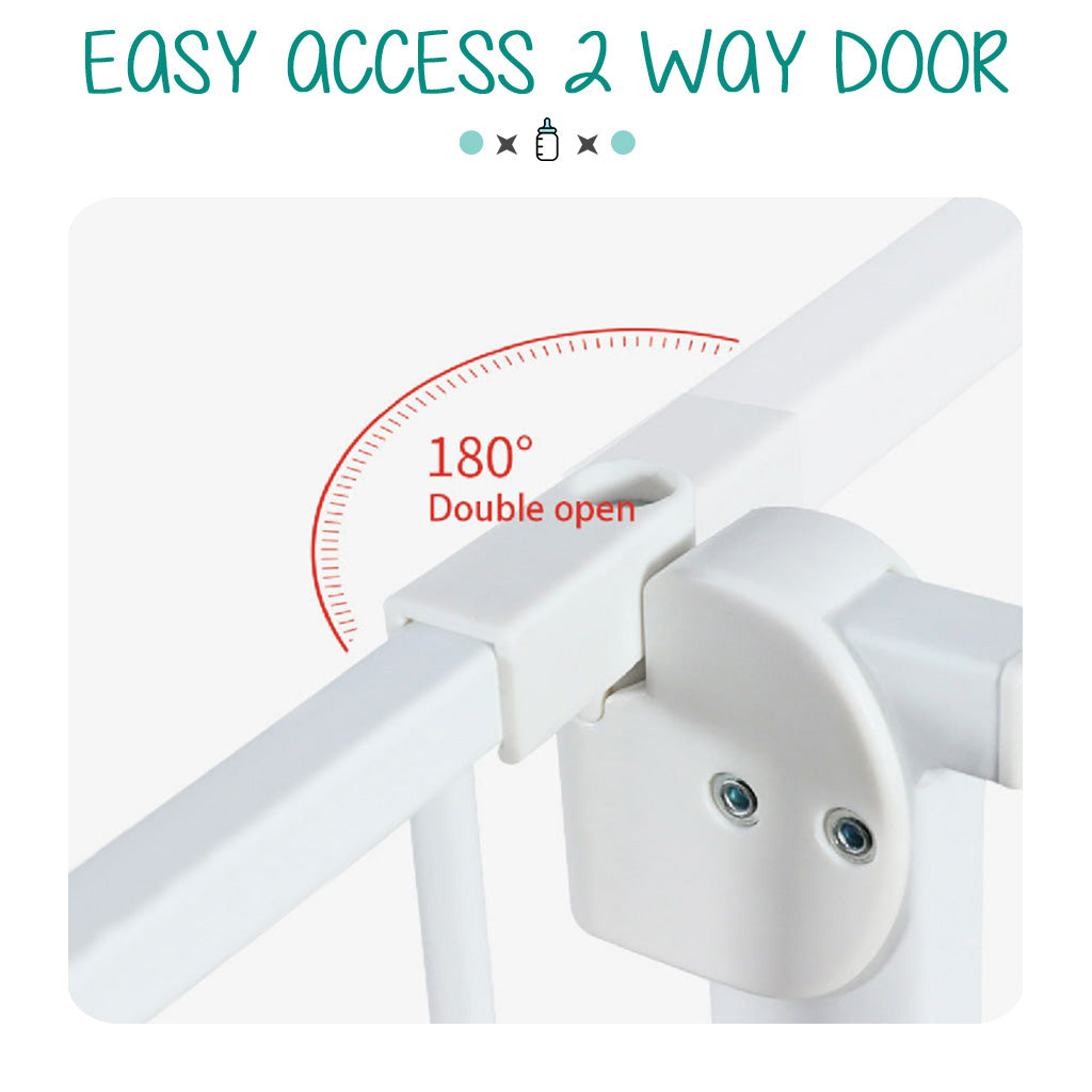 Baby Safety Main Gate 75-84cm Auto Lock Fence Bedroom Baby Kids Pet Dog Cat Child Door Frame Barrier HDB Home Kitchen