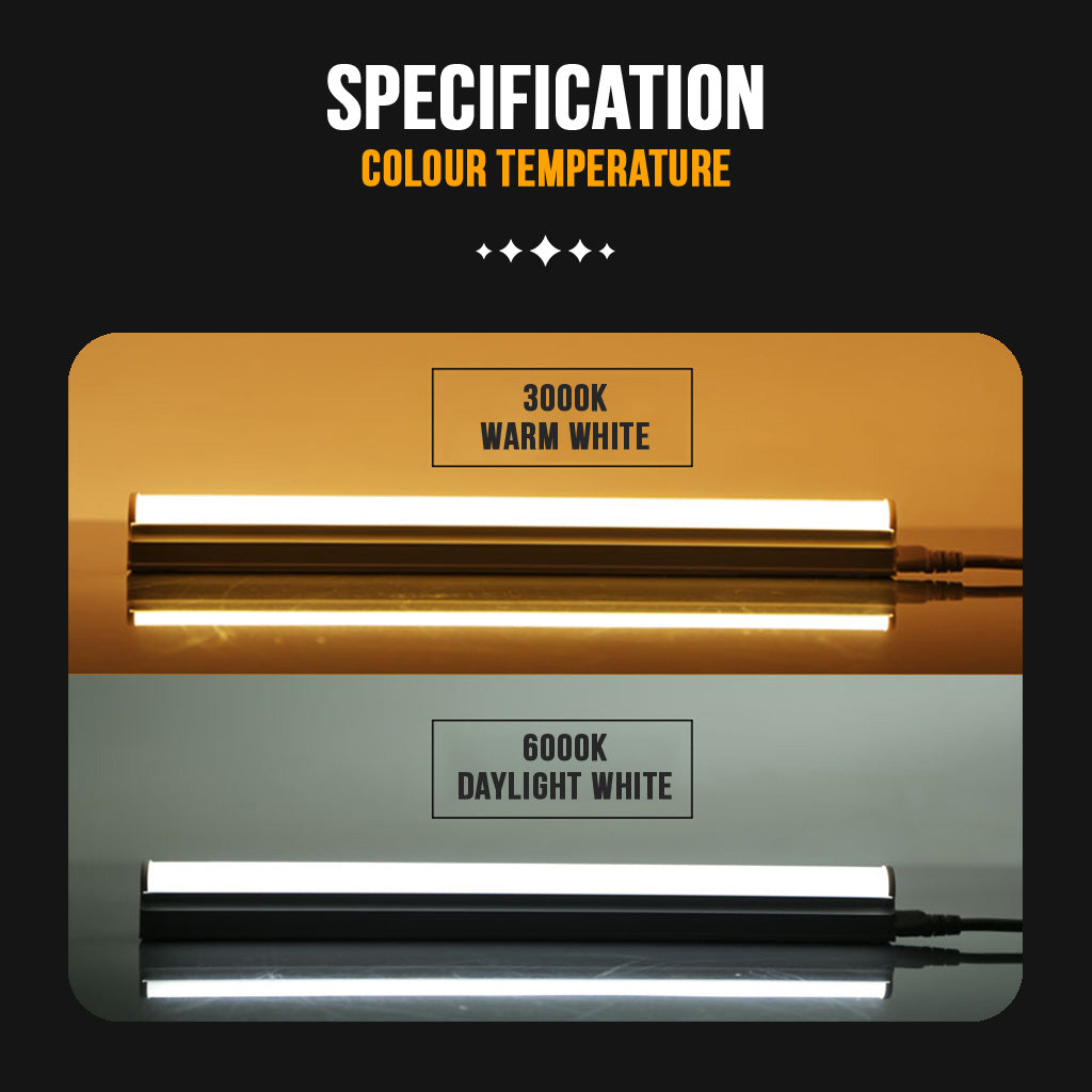 T5 LED Tube Light Set Warranty 2Y - Bright Comfortable Warm Lighting Bar Kitchen Room Ceiling Cove Lamp Connector