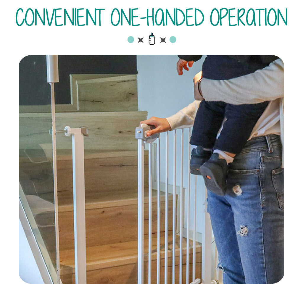 Baby Safety Main Gate 65-74cm Auto Lock Fence Bedroom Baby Kids Pet Dog Cat Child Door Frame Barrier HDB Home Kitchen