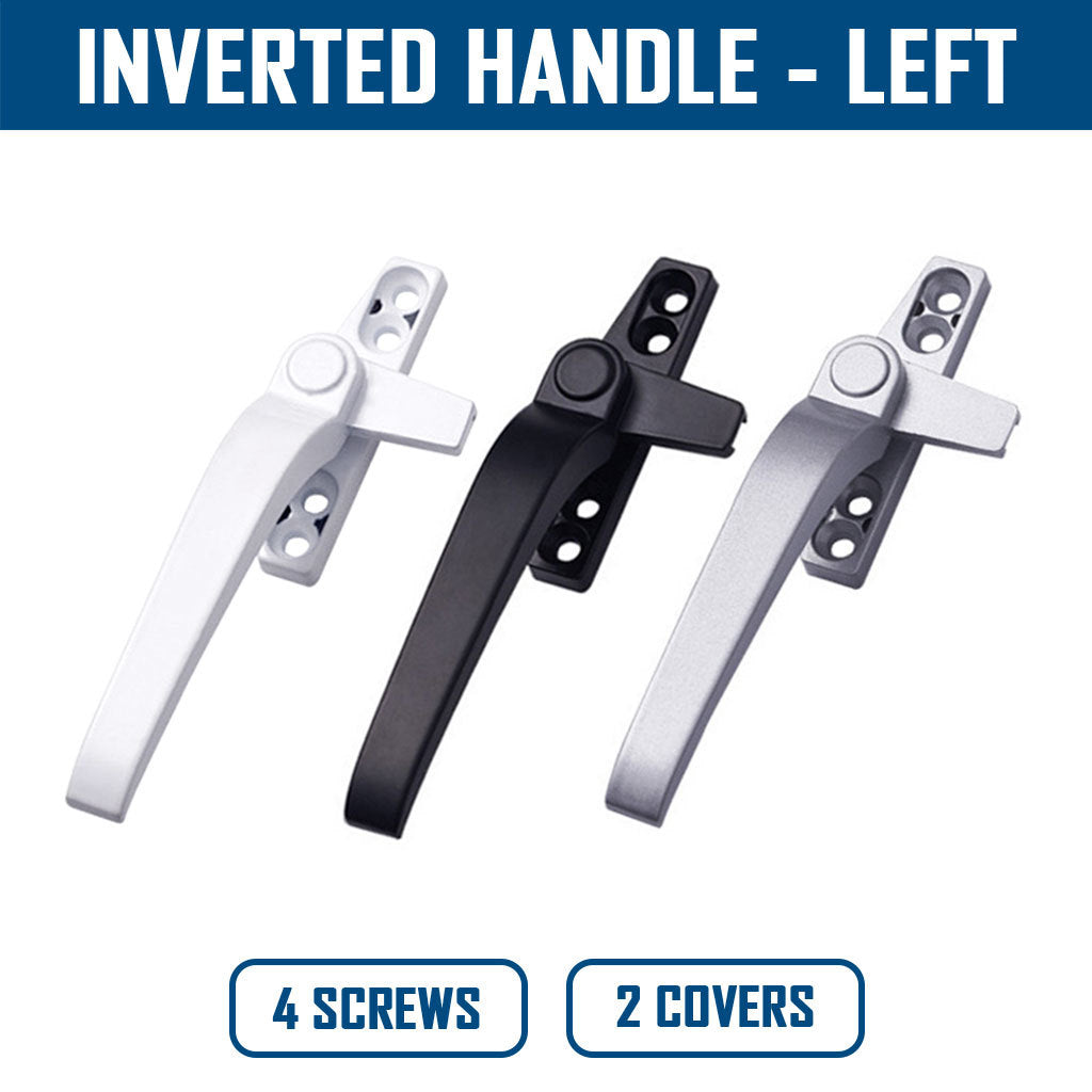 HDB Window Locking Inverted Left Handle - Aluminium Casement Lever Replacement Home DIY
