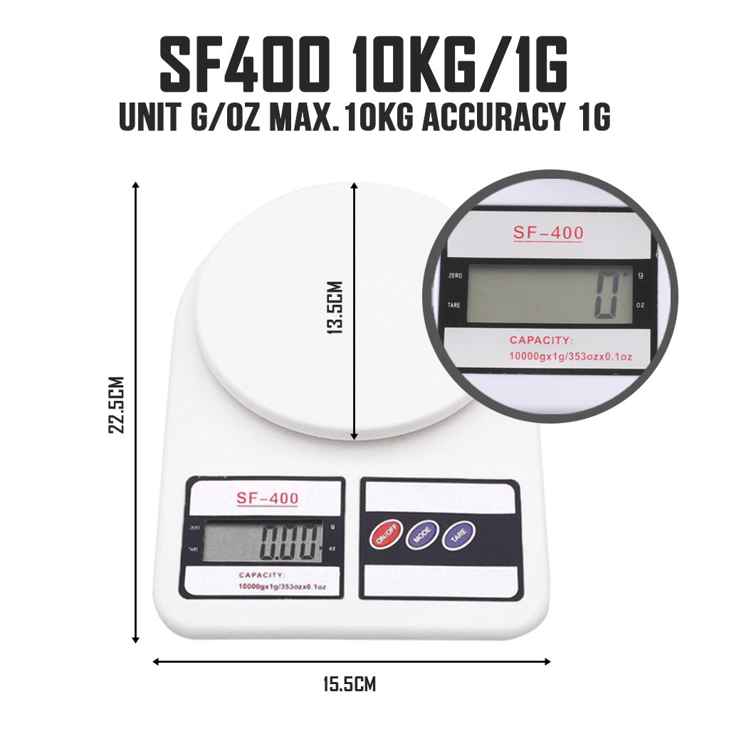 Kitchen Digital SF400 Scale 10kg 1gr Weighing Food Weight Measuring Machine Cooking Baking Tools Kitchenware