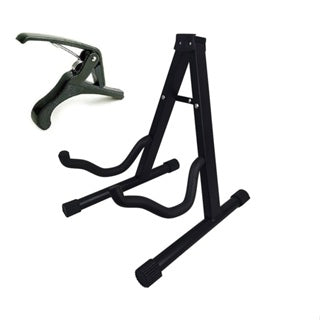 Foldable Acoustic Electric Guitar Stand Bass Violin Rack Holder Music Instrument Display Capo Pick Accessories