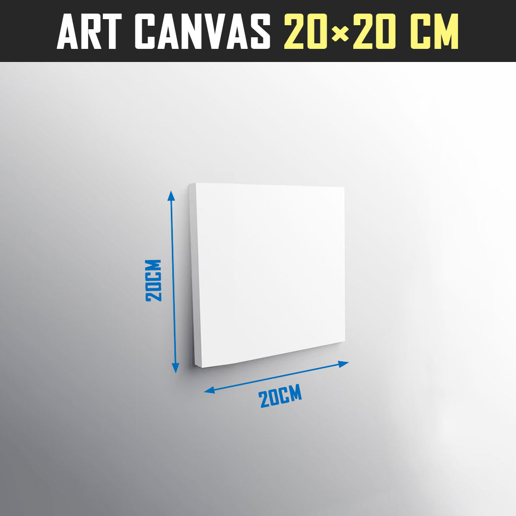 White Plain Cotton Art Canvas 20x20cm Wooden Frame Painting Drawing Board Supplies DIY Wall Picture Poster
