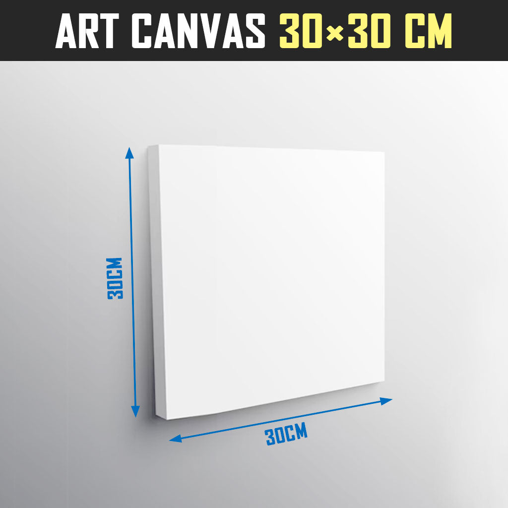 White Plain Cotton Art Canvas 30x30cm Wooden Frame Painting Drawing Board Supplies DIY Wall Picture Poster