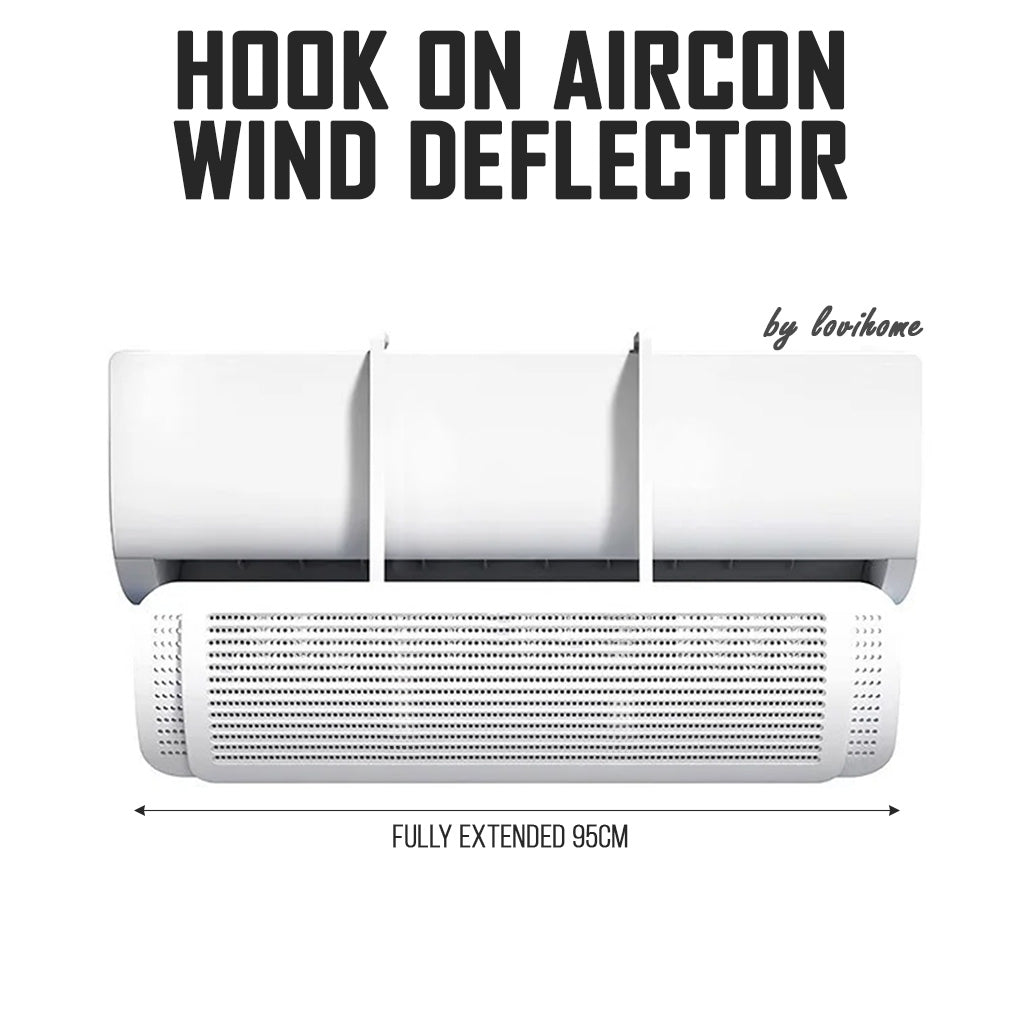 Hook On Adjustable Aircon Wind Deflector Air Conditioner Shield Cover Anti-Direct Blowing