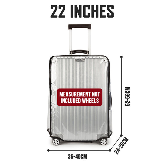 PVC Luggage Transparent Cover 22 Inch Waterproof Plastic Protector Suitcase & Bag Travel