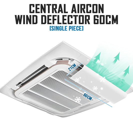 Central Aircon Wind Deflector 60cm Ceiling Air Conditioner Unit Airflow Diverter Air Con Shield Windshield