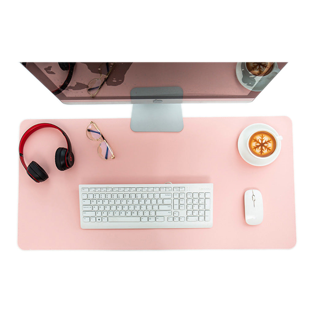 Waterproof Leather Desk Mouse Pad Sakura Pink Large Desktop Table Mat Laptop Computer Accessories Keyboard Mousepad