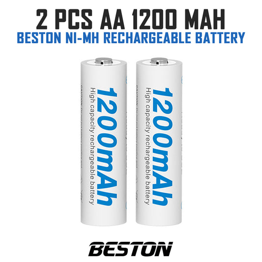 Beston AA 1200 mAH Rechargeable Battery Pack Ni-MH LED Double A Batteries