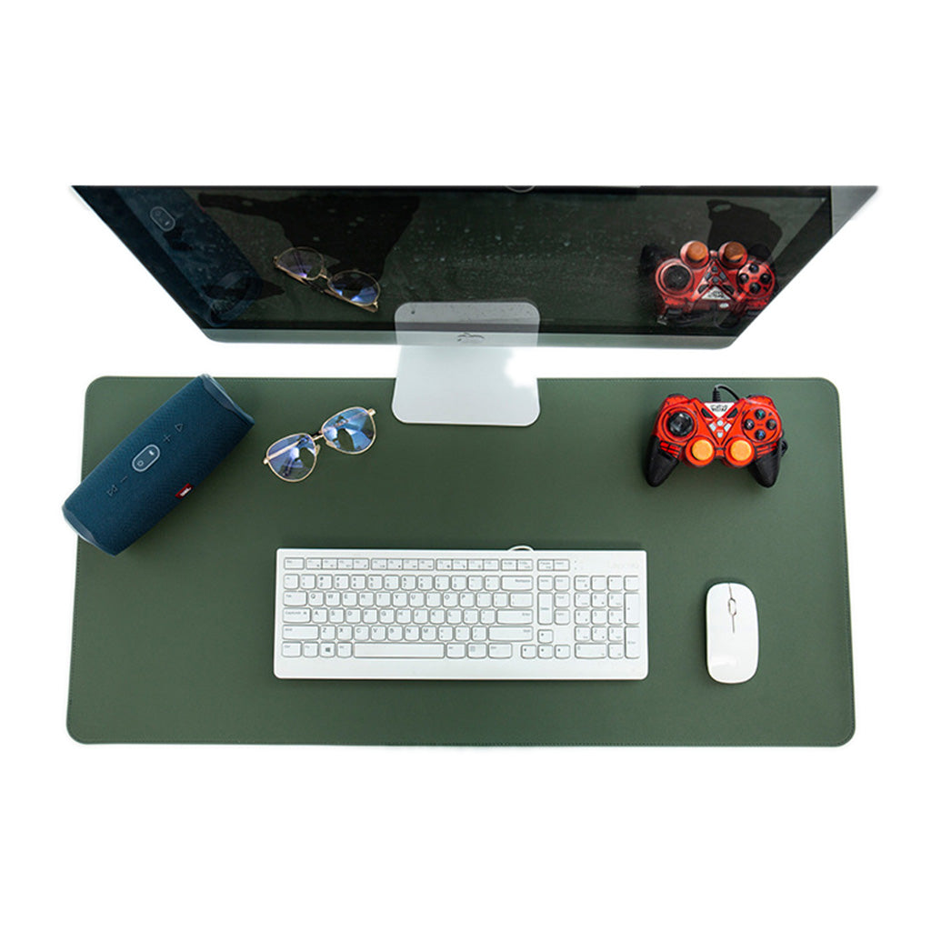 Waterproof Leather Desk Mouse Pad Forest Green Large Desktop Table Mat Laptop Computer Accessories Keyboard Mousepad