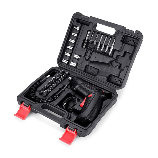 Premium Black Electric Screwdriver Drill Set USB 3.6V Mini Power Screw Driver Tools Home Tool Kit Box 电钻