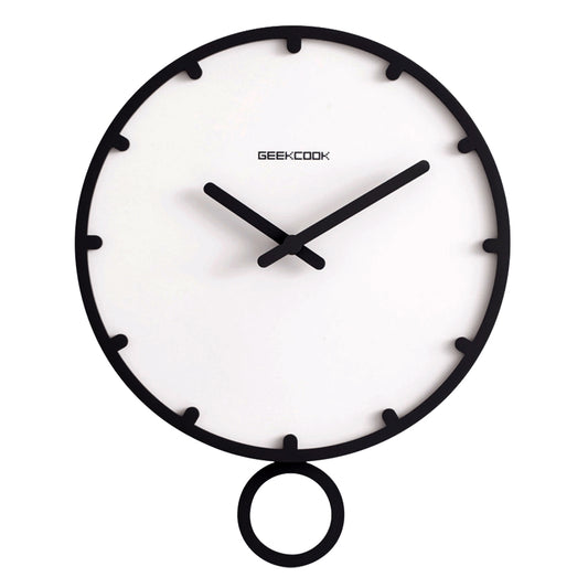 Pendulum White Dark Grey Clock Silent Quartz 30cm Wood Big Wall For Living Room Minimalist Modern Nordic Home Decor