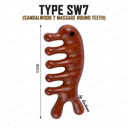 Sandalwood SW7 Meridian Massage Comb Therapy Tool