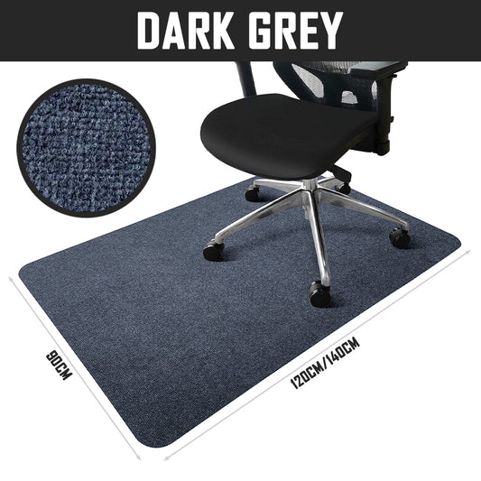 Chair Mat Dark Grey Floor Protection Non-Slip Office Study Room Carpet Roller Chair Leg Wheel Sound Cushion Cover Protector