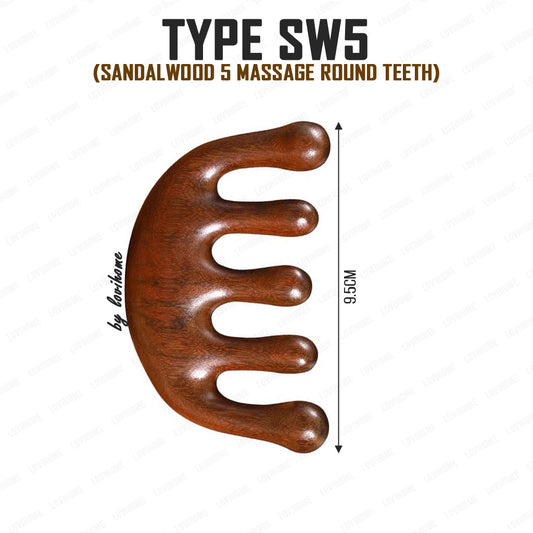 Sandalwood SW5 Meridian Massage Comb Therapy Tool