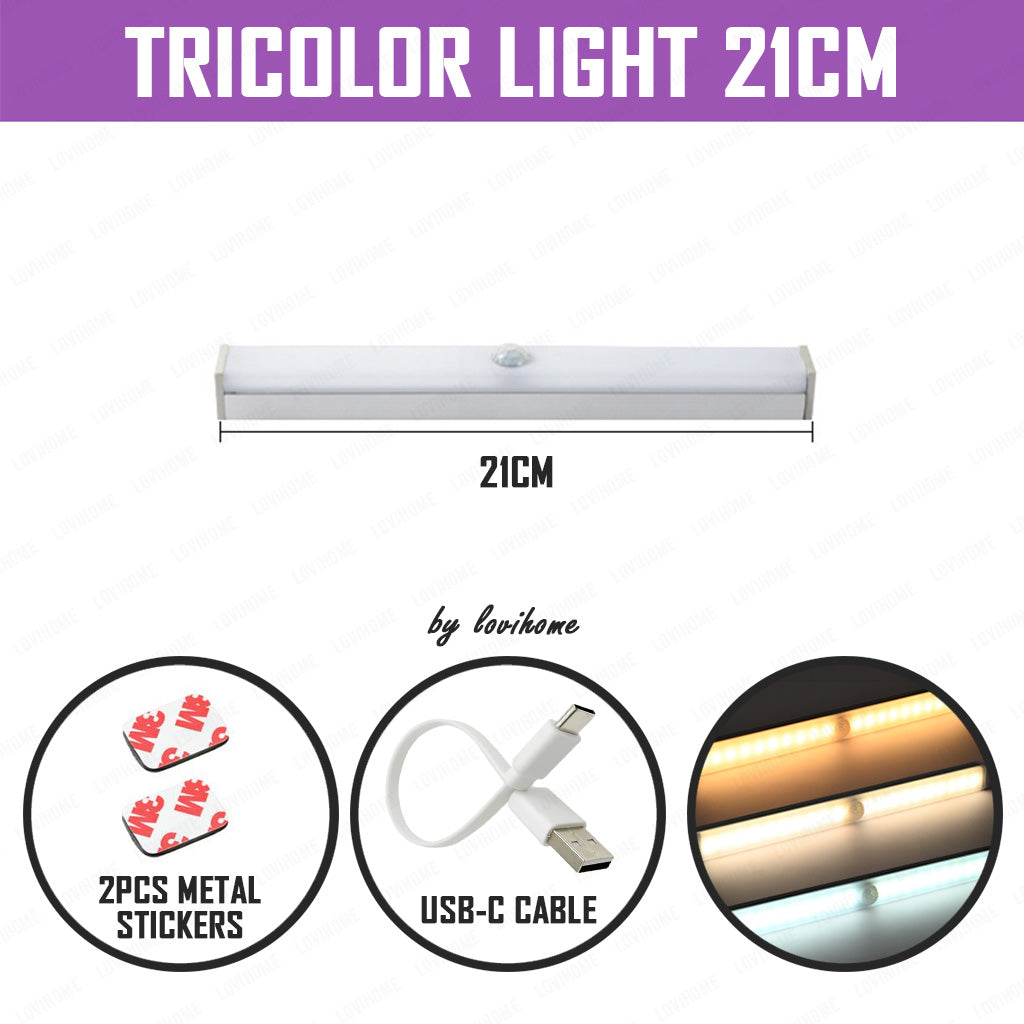 LED Tricolor 21cm Motion Sensor Light