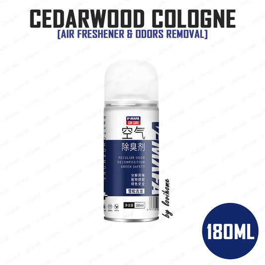 Car Odor Removal Spray 180ml Cedarwood Cologne Deodorizer Air Refreshener