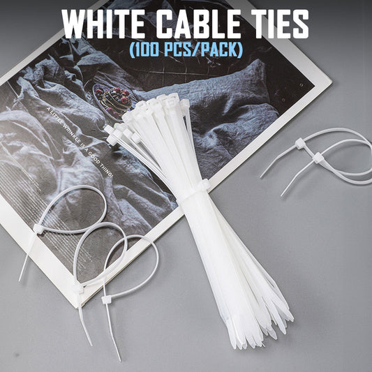 Plastic Mesh Cable Ties Multipurpose Wire 100pcs White