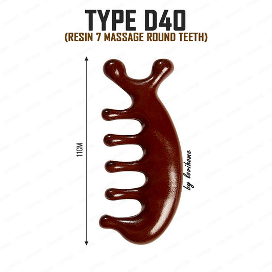 Resin D40 Meridian Massage Comb Therapy Tool