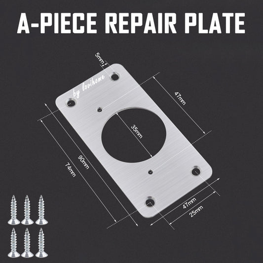 Stainless Steel Cabinet Door Hinge Repair Plate A Piece Big Hole 2pcs