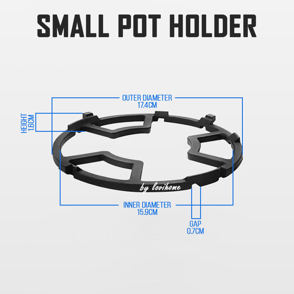 Universal Gas Hob Stove 5 Grates Support Rack Windproof Cover Cast Iron Windshield Non-slip Bracket Small Pot Holder