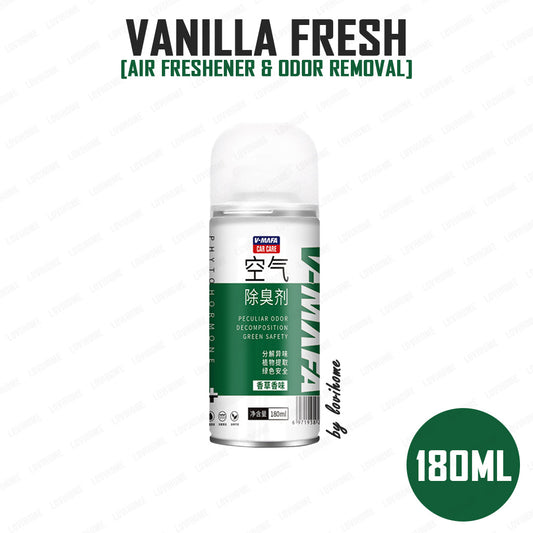 Car Odor Removal Spray 180ml Vanilla Fresh Deodorizer Air Refreshener