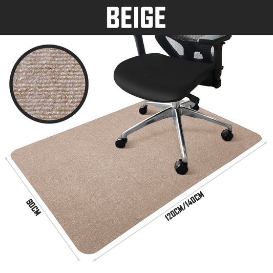 Chair Mat Beige Floor Protection Non-Slip Office Study Room Carpet Roller Chair Leg Wheel Sound Cushion Cover Protector