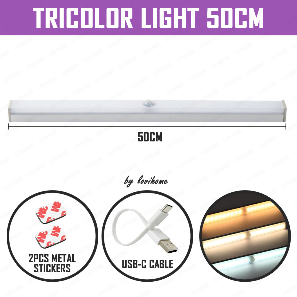 LED Tricolor 50cm Motion Sensor Light