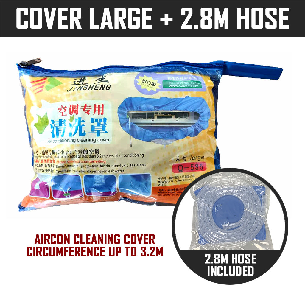 Aircon Cleaning Set - Cleaning Spray Cleaning Cover Brush Air Conditioner Cleaner Cover Bag Air Con Servicing