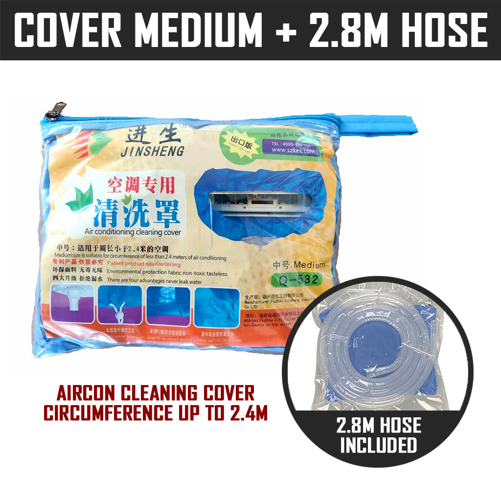 Aircon Cleaning Set - Cleaning Spray Cleaning Cover Brush Air Conditioner Cleaner Cover Bag Air Con Servicing