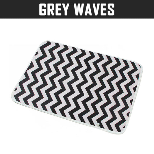 WATERPROOF DIAPER CHANGING MAT 50x70CM GREY WAVES