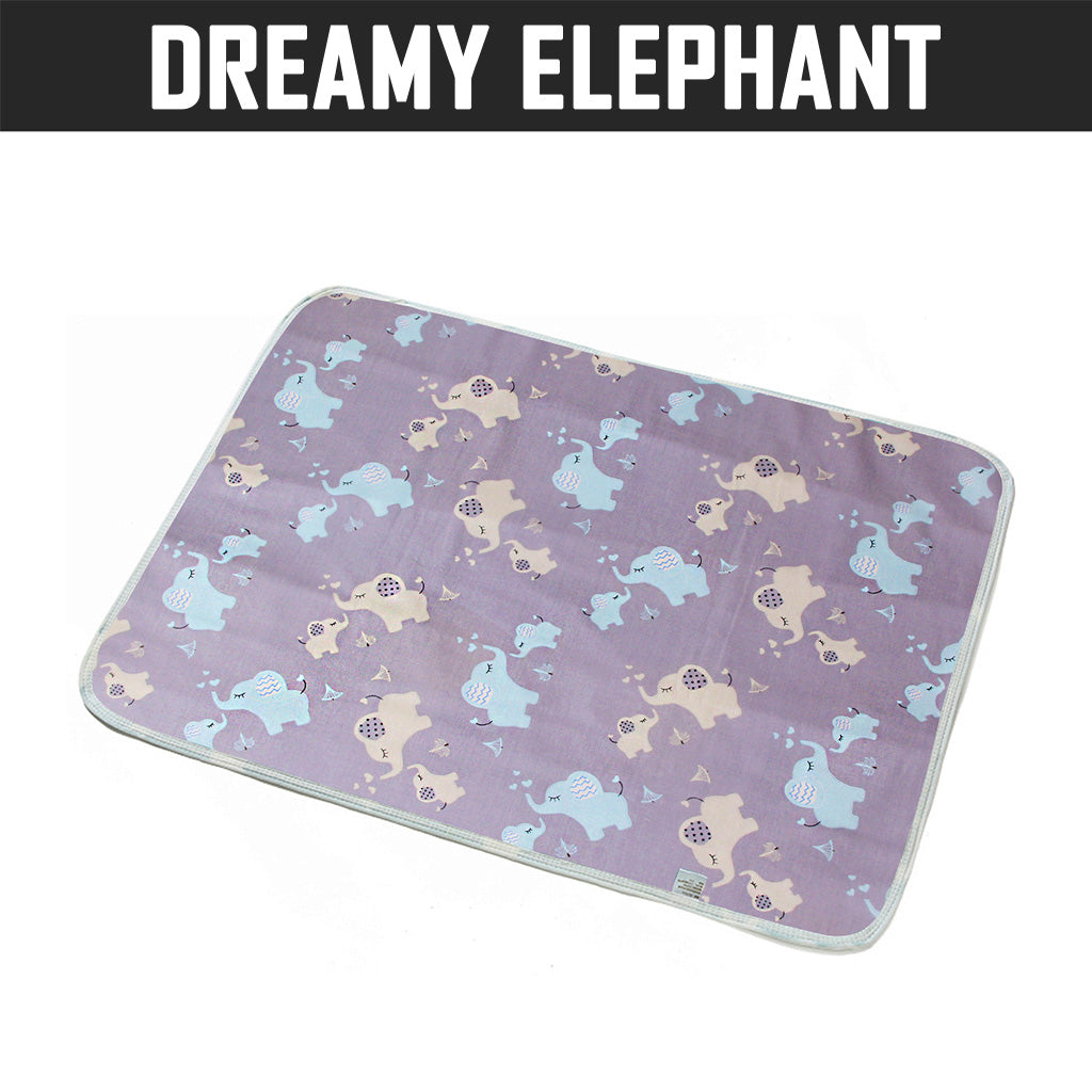 WATERPROOF DIAPER CHANGING MAT 50x70CM DREAMY ELEPHANT