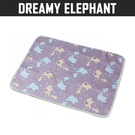 WATERPROOF DIAPER CHANGING MAT 80x110CM DREAMY ELEPHANT