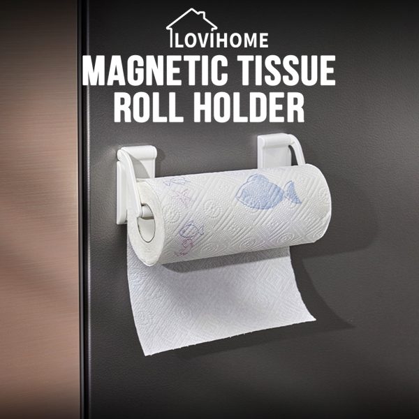 magnetic tissue roll holder